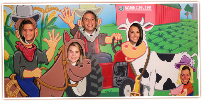 Oregon FFA Officers pause for a photo at the SAGE Center