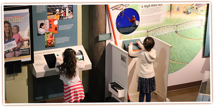Visitors can learn about electricity at the Umatilla Electric Cooperative exhibit at the SAGE Center