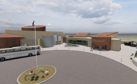 A conceptual rendering of the Cultural Alliance and Training Center at SAGE. LKV Architects in Boise, Idaho is working with the Port of Morrow to design the new facility.